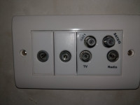 Aerial output on wall Belfast Aerials Reliable Satellite & TV Aerial Repairs in Crumlin Lisburn Larne